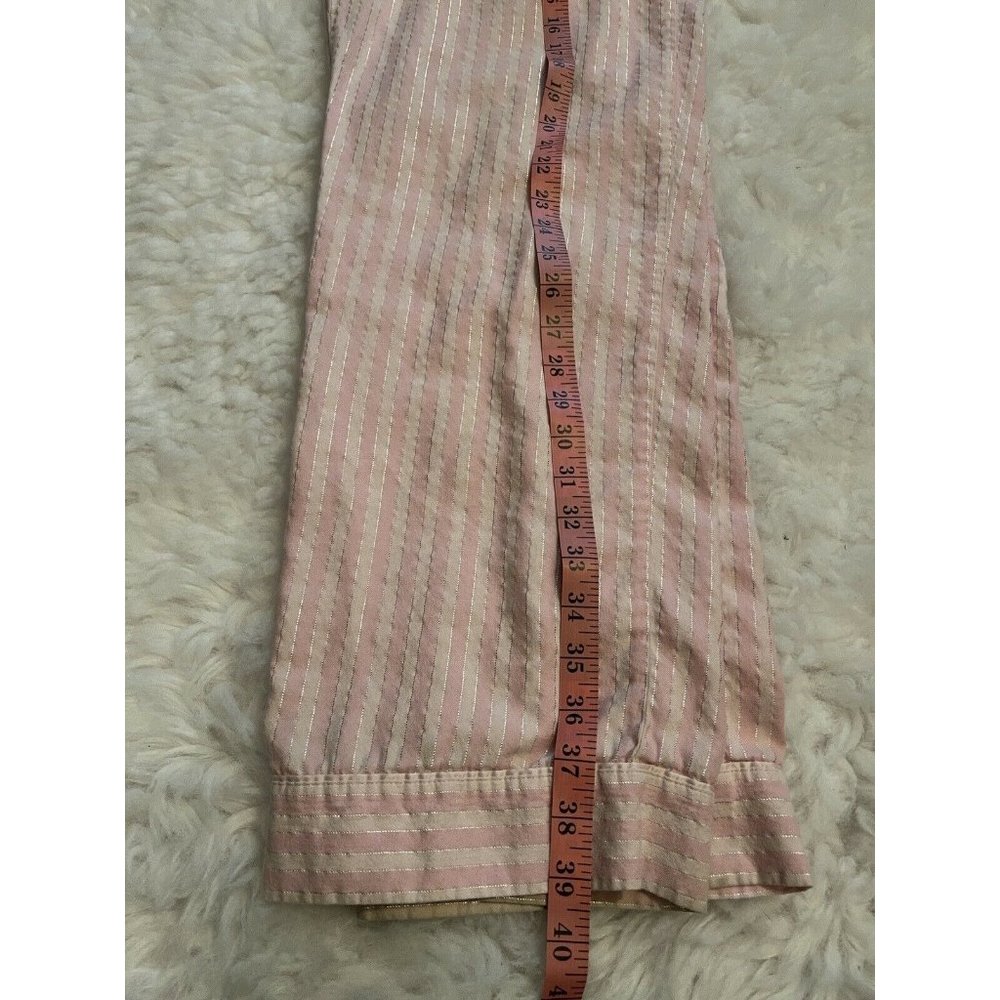 Victorias Secret PJ Pink STRIPE Pajama Bottoms Pants Metallic Women’s Size S - Picture 6 of 6